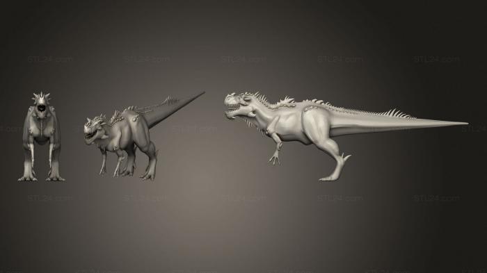 Animal figurines (Theropod, STKJ_2528) 3D models for cnc